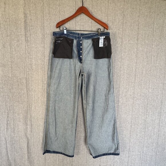 Favorite Daughter The Ollie Low Rise Ultimate Baggy Wide Leg Kent Wash Size 33 - Picture 10 of 17
